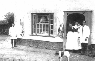 The Cox family’s butchers shop at
 Truroes about 1900